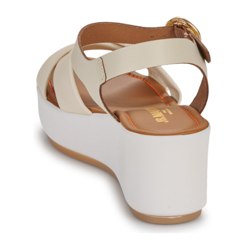 JB Martin AMBRE Bianco Sandali con zeppa Donna - 5