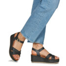 JB Martin AMBRE Nero Sandali con zeppa Donna - 8