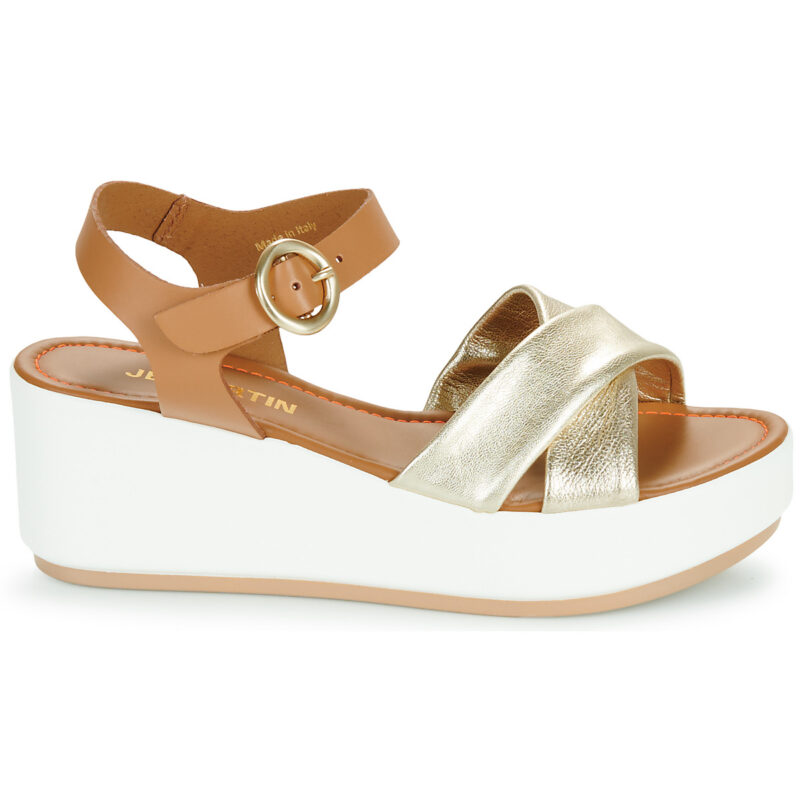 JB Martin AMBRE Oro Sandali con zeppa Donna - 2