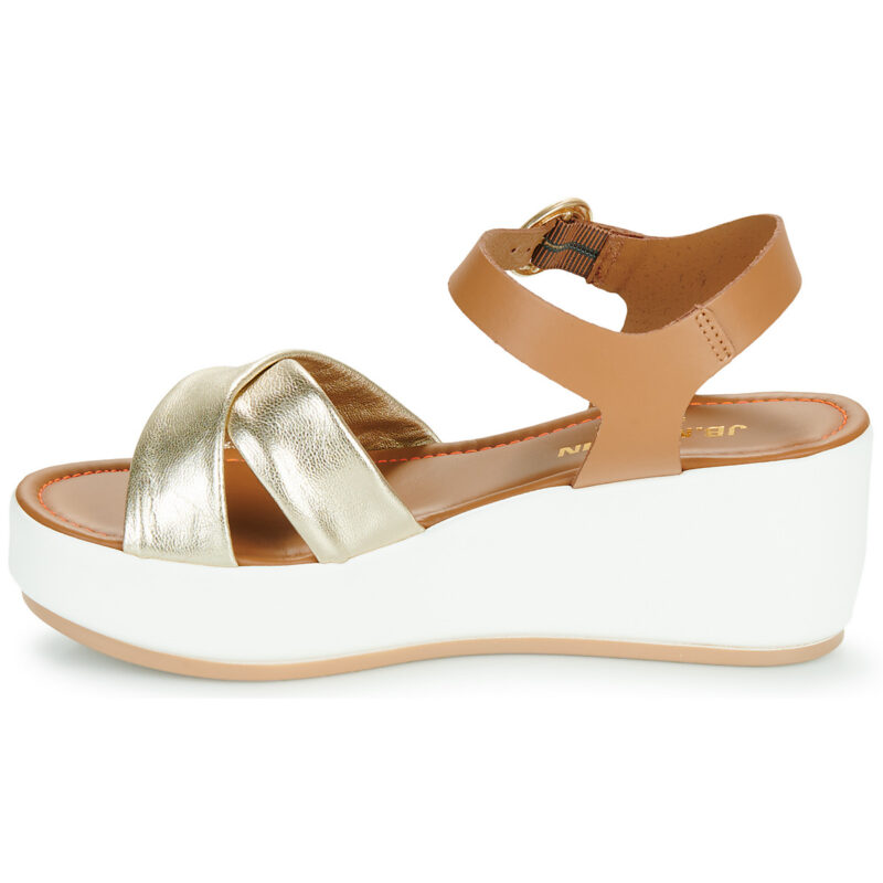 JB Martin AMBRE Oro Sandali con zeppa Donna - 4