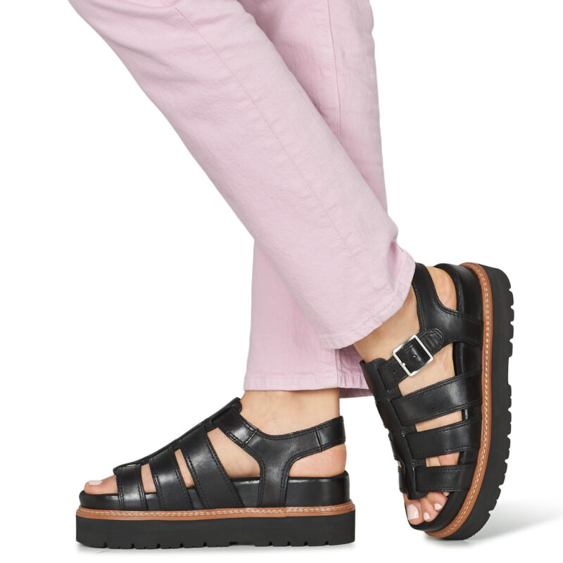 Clarks ORIANNA TWIST Noir Sandales compens&eacute;es Femme - 7