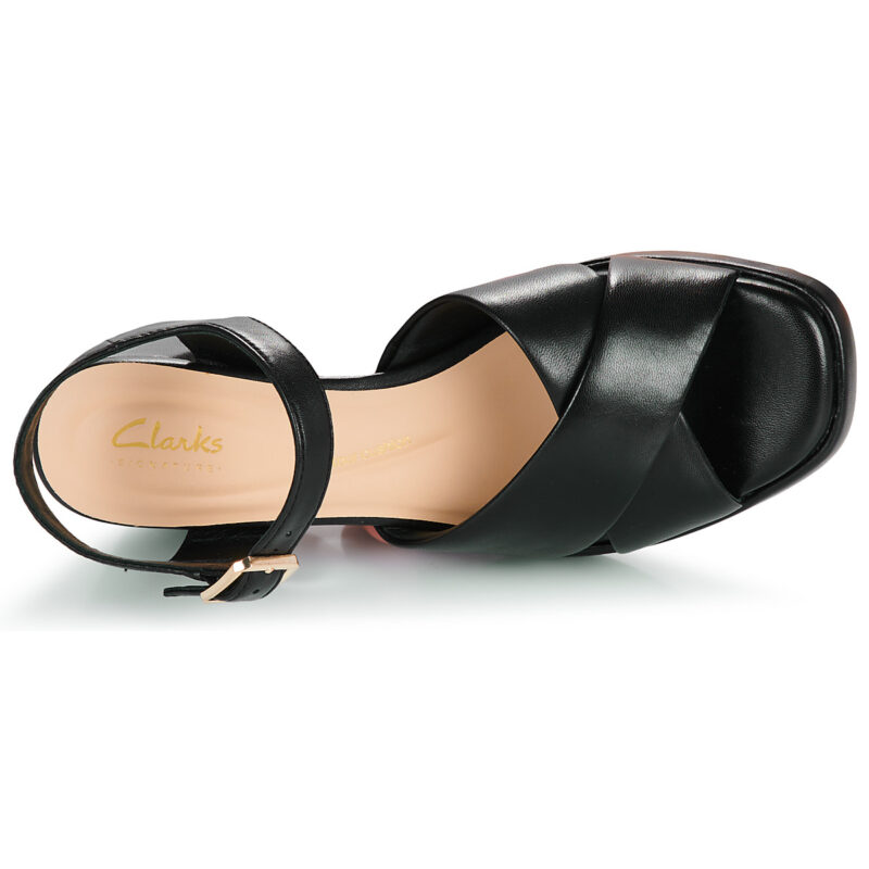 Clarks Sandales &agrave; talons noires RITZY 75 RAE pour femmes - Pointure 6
