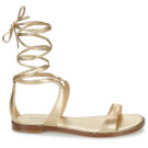 MICHAEL Michael Kors AMARA FLAT SANDAL Oro Sandali bassi Donna - 2