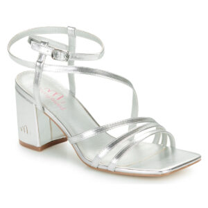 Moony Mood SENA Silberne Sandalen mit Absatz f&uuml;r Damen
