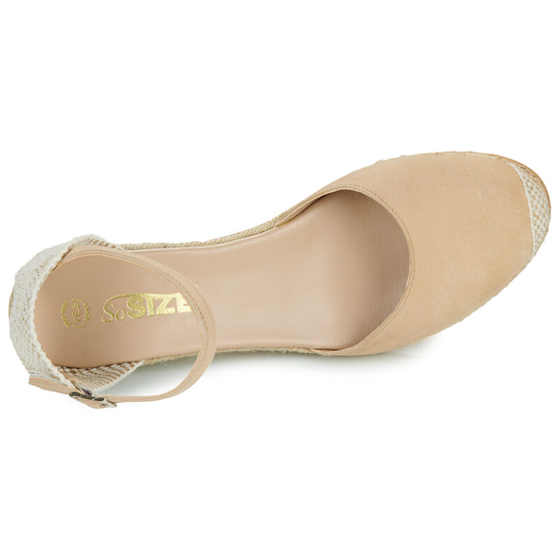So Size PILILI Beige Sandali con zeppa Donna - 6