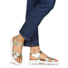Casual Attitude NEW001 Oro Sandali con zeppa Donna - 8