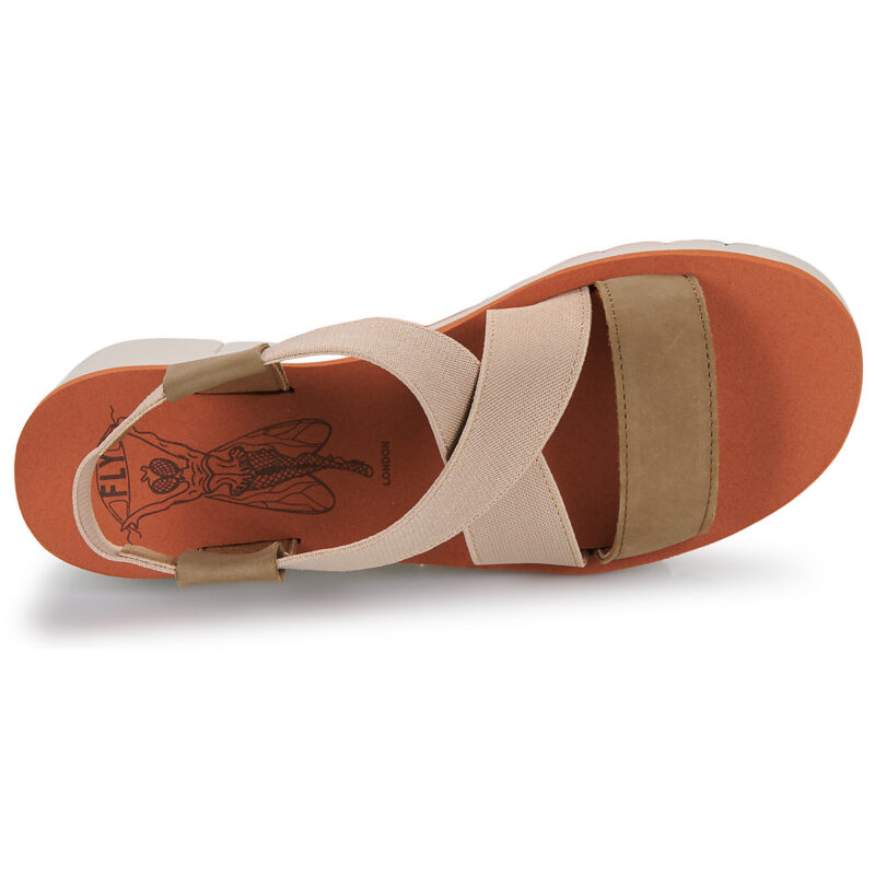Fly London YABI Beige Sandali con zeppa Donna - 6