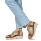 Fly London YABI Beige Sandali con zeppa Donna - 8