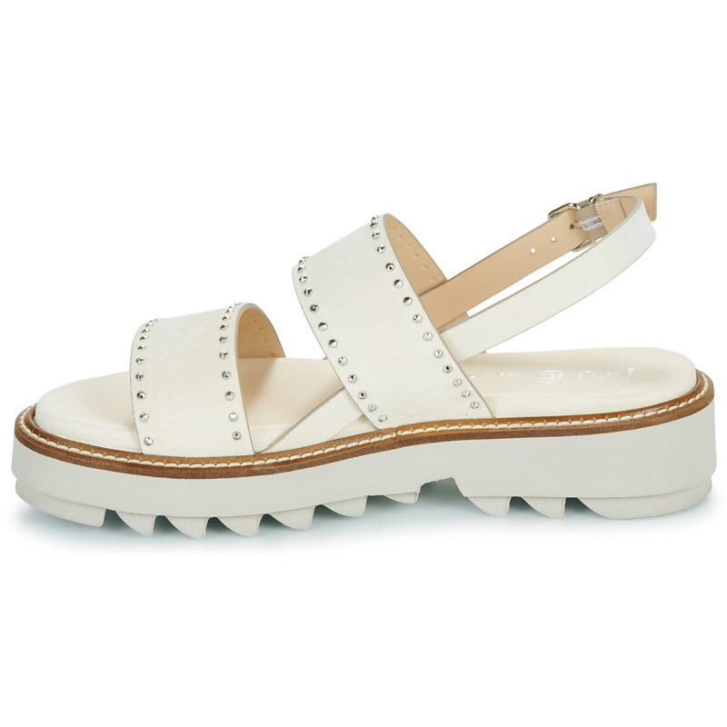 Fru.it 8723-100-HELGA-TAUPE-WATER-GESSO Beige Sandali con zeppa Donna - 4