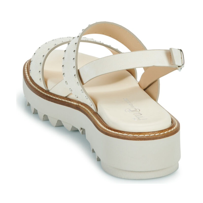 Fru.it 8723-100-HELGA-TAUPE-WATER-GESSO Beige Sandali con zeppa Donna - 5