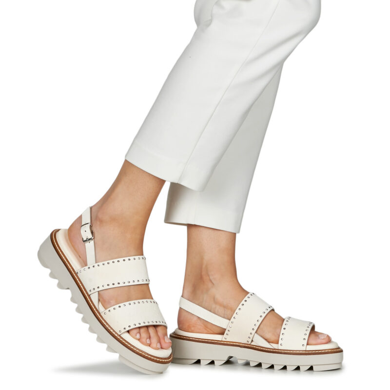 Fru.it 8723-100-HELGA-TAUPE-WATER-GESSO Beige Sandali con zeppa Donna - 8