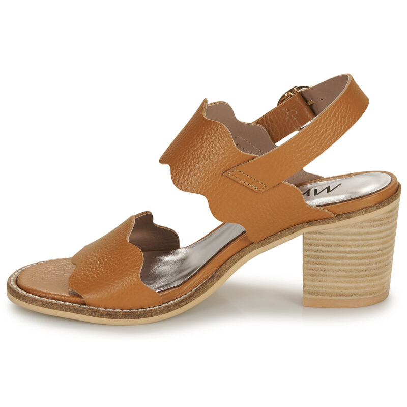 Myma 7745MY01-CUIR-FOULONNE-NATUREL Marrone Sandali con tacco Donna - 4