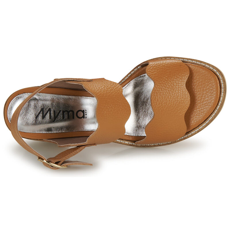 Myma 7745MY01-CUIR-FOULONNE-NATUREL Marrone Sandali con tacco Donna - 6