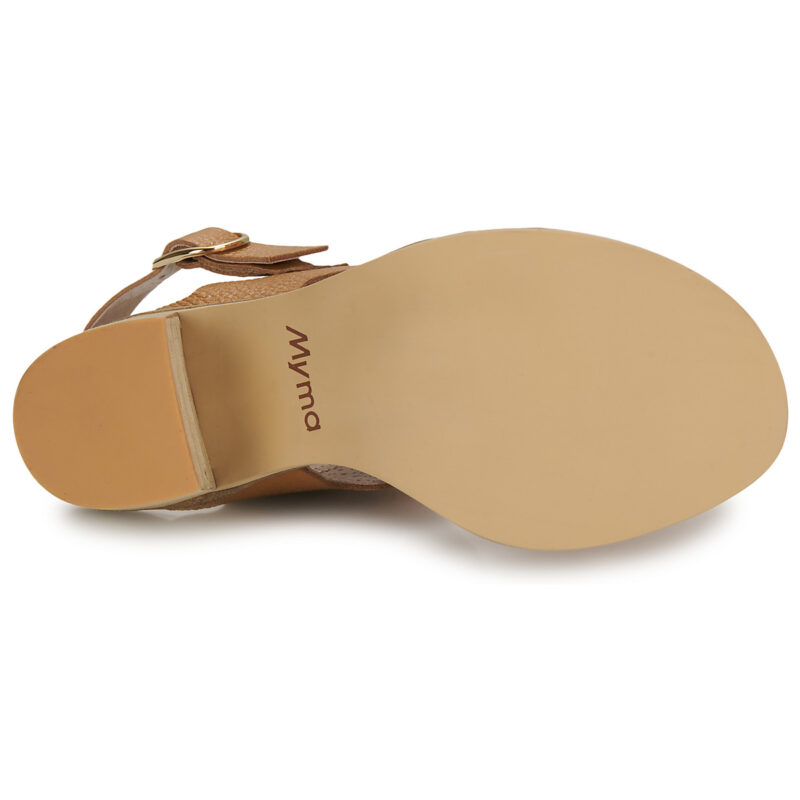 Myma 7745MY01-CUIR-FOULONNE-NATUREL Marrone Sandali con tacco Donna - 7