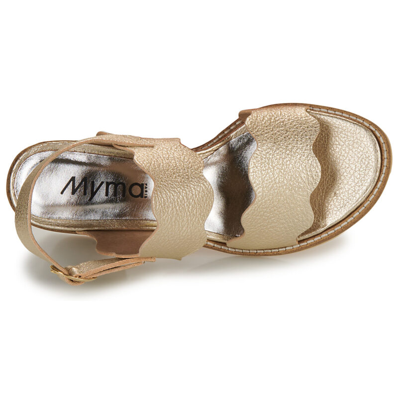 Myma 7745MY02-SAND-TRUNCK-PLATIN=7745MYXX-CUIR-FOULONNE-TRUNK-PLATINE Oro Sandali con tacco Donna - 6