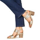 Myma 7745MY02-SAND-TRUNCK-PLATIN=7745MYXX-CUIR-FOULONNE-TRUNK-PLATINE Oro Sandali con tacco Donna - 8