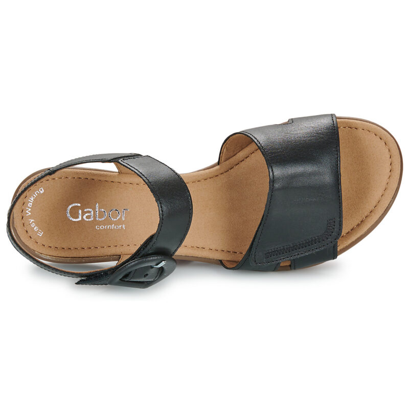 Gabor 4606257 Nero Sandali con zeppa Donna - 6