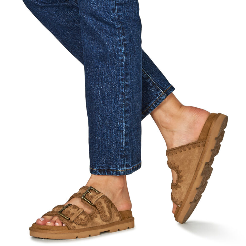 Mou MU.SW631000A Marron Sandales plates Femme - 8