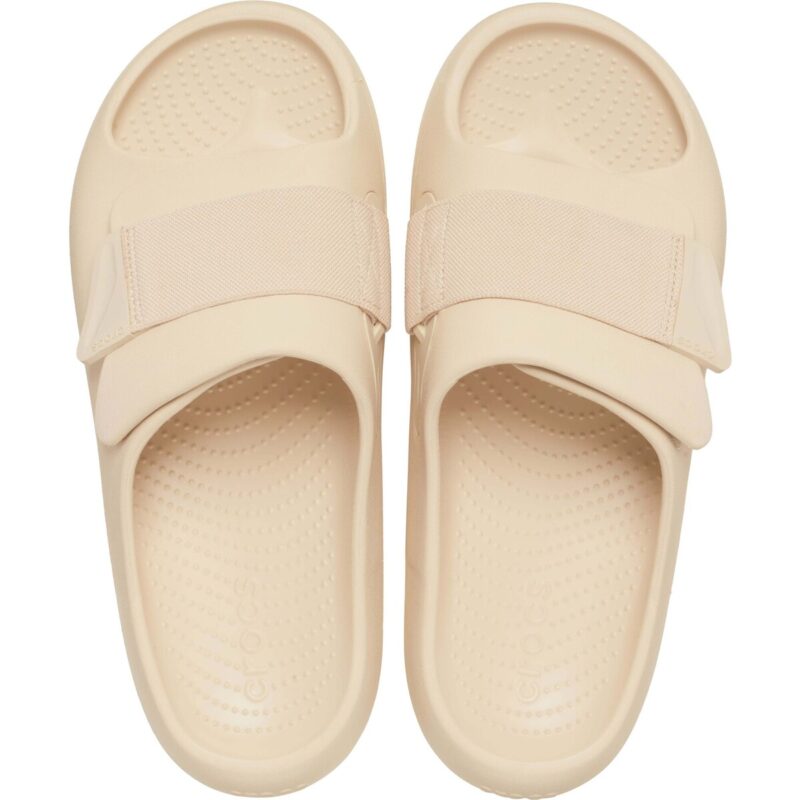 Crocs MELLOW LUXER SLIDE Beige Sandales plates Femme - 3
