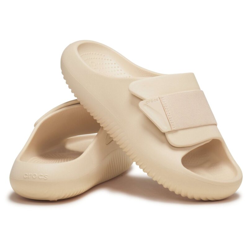 Crocs MELLOW LUXER SLIDE Beige Sandales plates Femme - 4