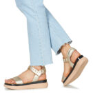 Mjus PASADINA CLOU Oro Sandali con zeppa Donna - 8