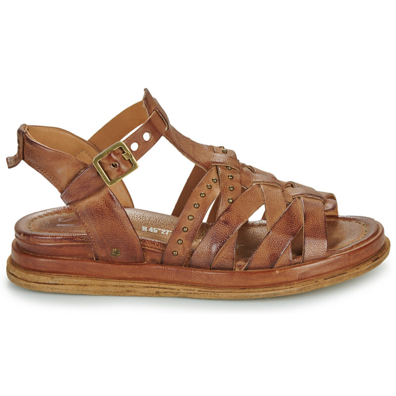 Airstep / AS98 SPOON CROSSED Braune Damen-Sandalen mit niedrigem Schaft - Gr&ouml;&szlig;e 2