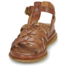 Airstep / AS98 SPOON CROSSED Braune Damen-Sandalen mit niedrigem Schaft - Gr&ouml;&szlig;e 3