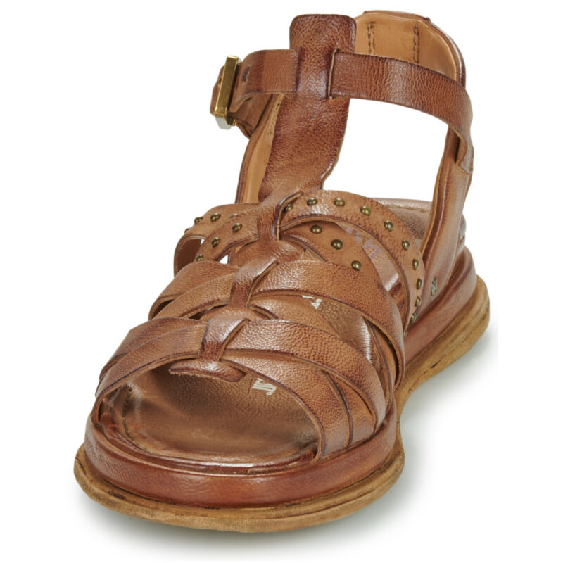 Airstep / AS98 SPOON CROSSED Braune Damen-Sandalen mit niedrigem Schaft - Gr&ouml;&szlig;e 3