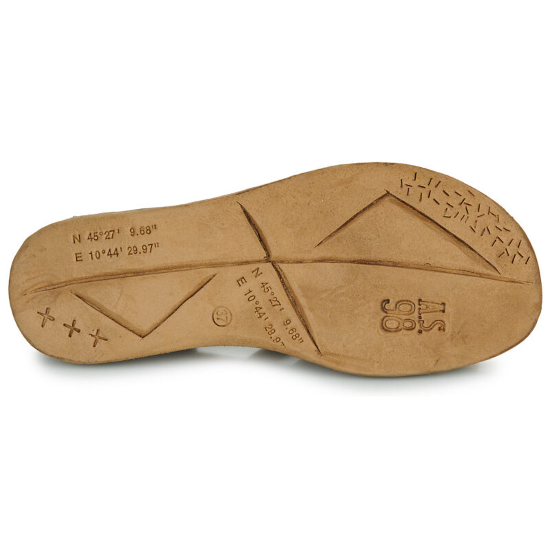 Airstep / AS98 SPOON CROSSED Braune Damen-Sandalen mit niedrigem Schaft - Gr&ouml;&szlig;e 7