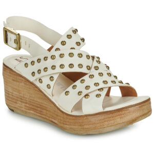 Airstep Sandalias de cu&ntilde;a blancas AS98 NOA STUD para mujer