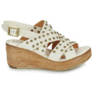 Airstep / AS98 NOA STUD Wei&szlig;e Keilsandalen Damen - 2