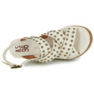 Airstep / AS98 NOA STUD Wei&szlig;e Keilsandalen Damen - 6