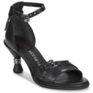 Airstep Sandalias de tac&oacute;n negras AS98 SOUND para mujer - Talla 1