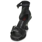 Airstep Sandalias de tac&oacute;n negras AS98 SOUND para mujer - Talla 3