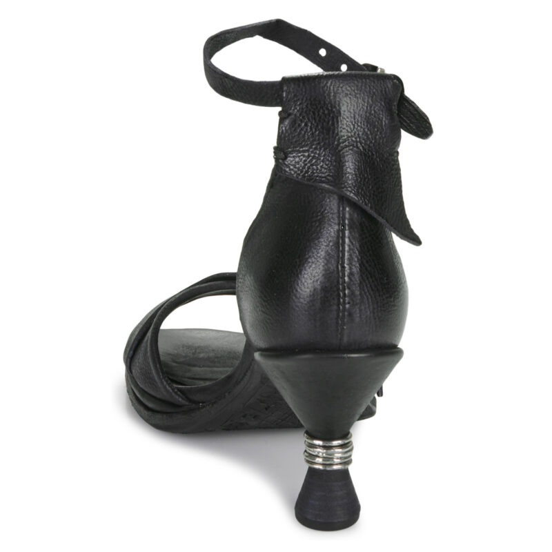 Airstep Sandalias de tac&oacute;n negras AS98 SOUND para mujer - Talla 5