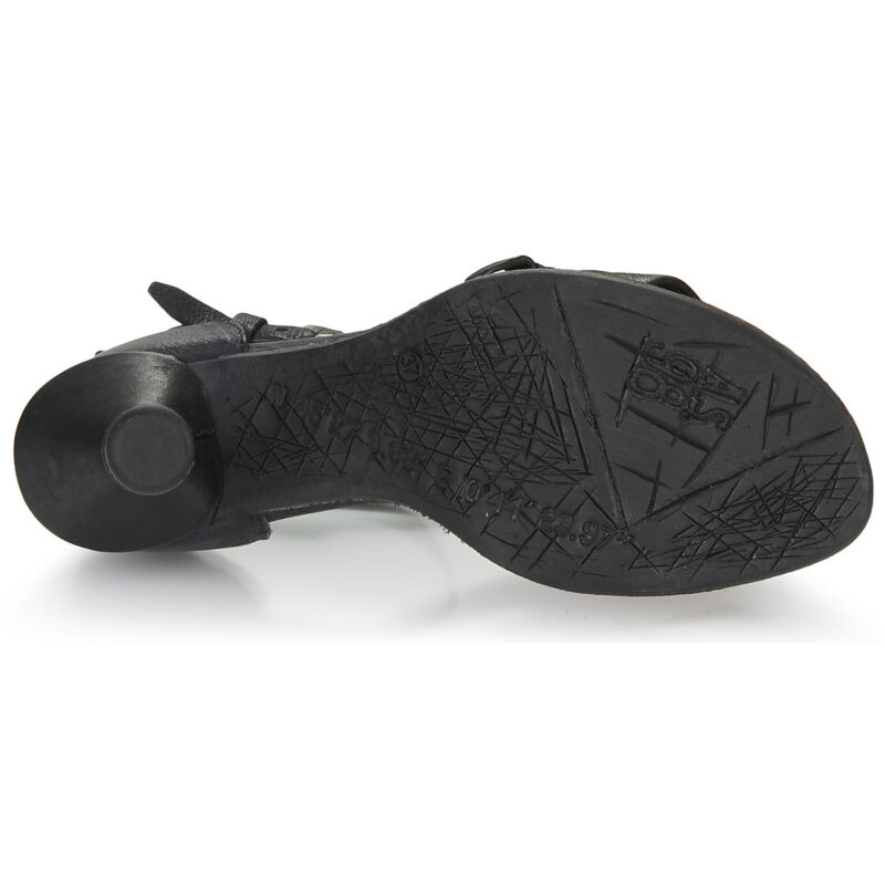 Airstep Sandalias de tac&oacute;n negras AS98 SOUND para mujer - Talla 7