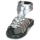 Airstep AS98 YOU ANKLE Silberne Damen-Sandalen mit niedrigem Schaft - Gr&ouml;&szlig;e 3