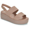 Crocs Brooklyn Low Wedge Sandalias Beige Mujer