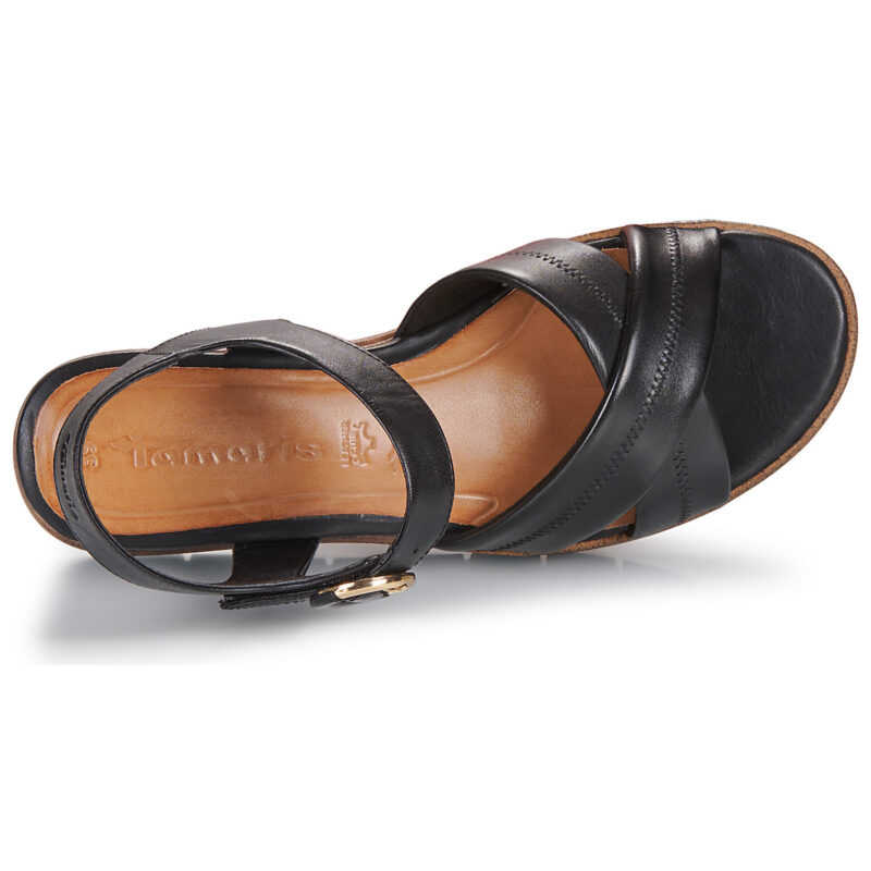Tamaris 28202-003 Noir Sandales avec compens&eacute;es Femme - 6