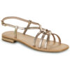Les Tropeziennes par M.Belarbi HUDON Gold Flat Sandals Women