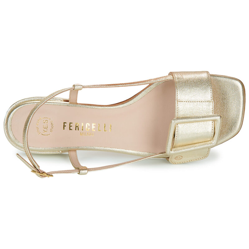 Fericelli Sandales plates dor&eacute;es PANILA pour femmes - Taille 6