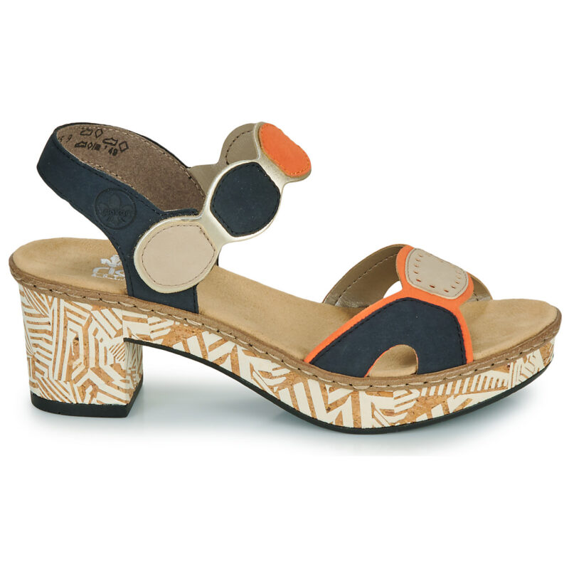 Rieker 63876-90 Blu Sandali con tacco Donna - 2