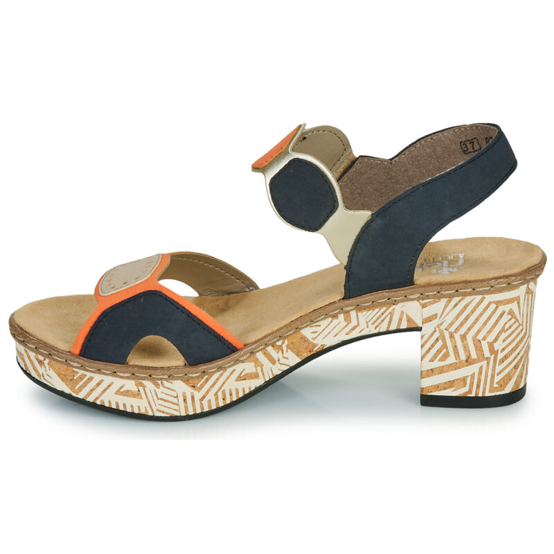 Rieker 63876-90 Blu Sandali con tacco Donna - 4