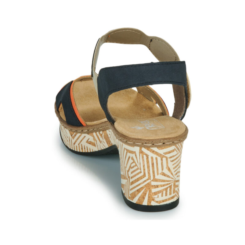 Rieker 63876-90 Blu Sandali con tacco Donna - 5