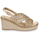 Xti 142746 Oro Sandali con zeppa Donna - 2