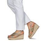 Xti 142746 Oro Sandali con zeppa Donna - 8
