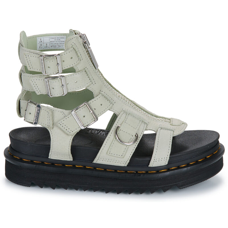 Dr. Martens Olson Smoked Mint Tumbled Nubuck Beige Sandali con zeppa Donna - 2