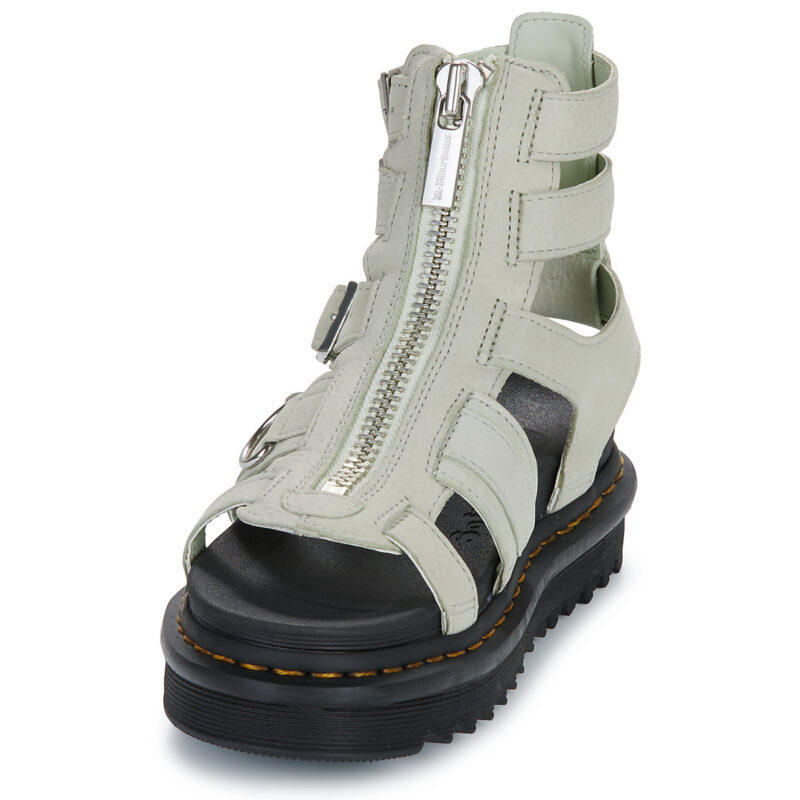 Dr. Martens Olson Smoked Mint Tumbled Nubuck Beige Sandali con zeppa Donna - 3