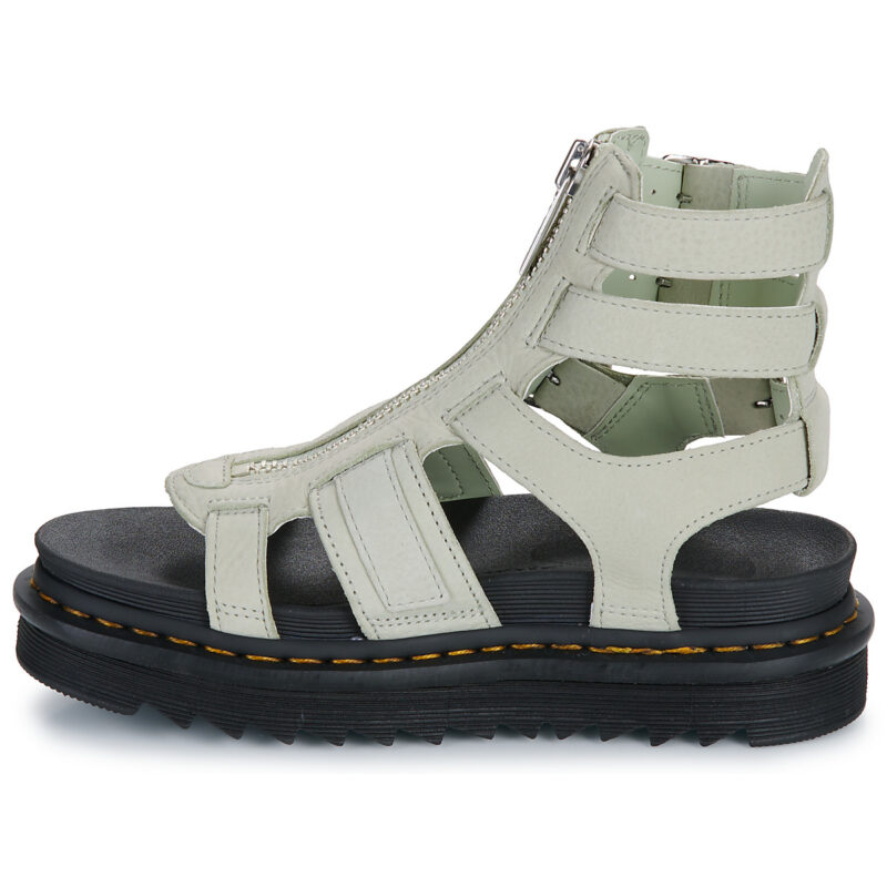 Dr. Martens Olson Smoked Mint Tumbled Nubuck Beige Sandali con zeppa Donna - 4