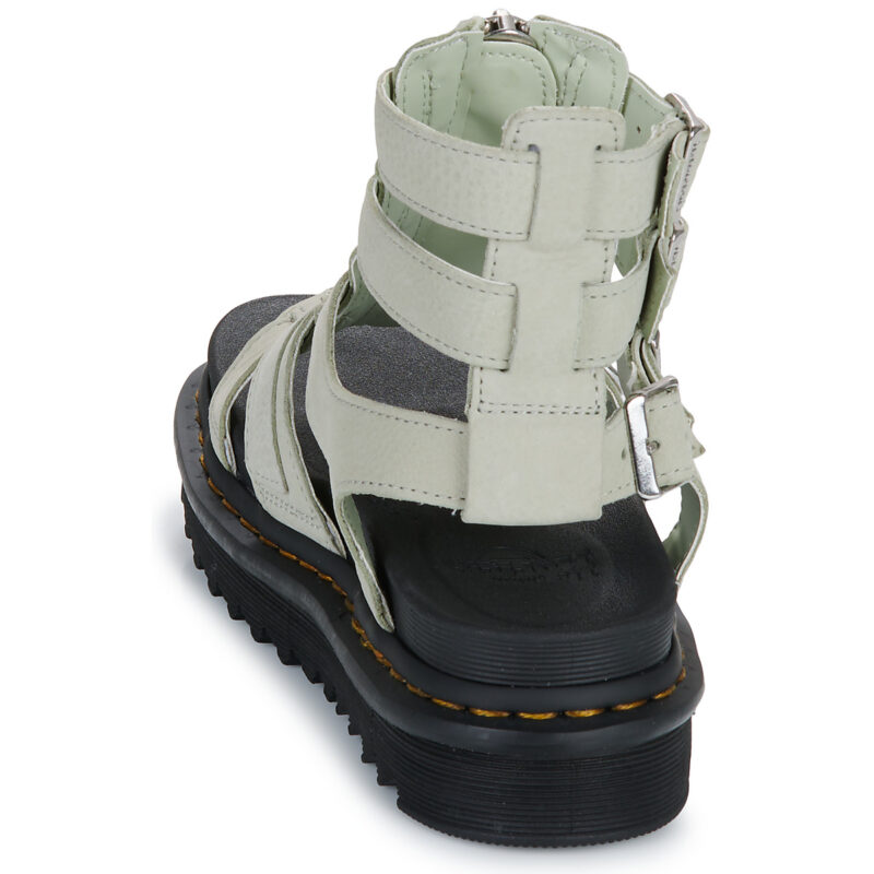 Dr. Martens Olson Smoked Mint Tumbled Nubuck Beige Sandali con zeppa Donna - 5
